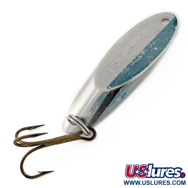 Vintage Acme Kastmaster, 3/8oz nickel/blue fishing spoon #18276