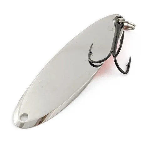 Vintage Acme Kastmaster, 1oz nickel/orange fishing spoon #18280