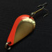 Vintage  Acme K.O. Wobbler, 1/2oz gold/orange fishing spoon #18281