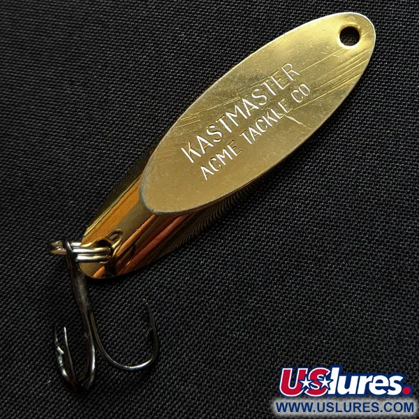 Vintage Acme Kastmaster, 1/4oz gold fishing spoon #18289