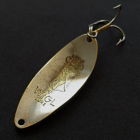 Vintage Seneca Little Cleo (Hula Girl), 2/3oz gold fishing spoon #18295