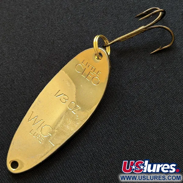 Vintage Acme Little Cleo, 1/3oz gold fishing spoon #18311