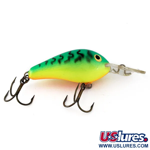 Vintage   Rapala Fat Rap FR 5 UV, 1/3oz Fire Tiger fishing lure #18312