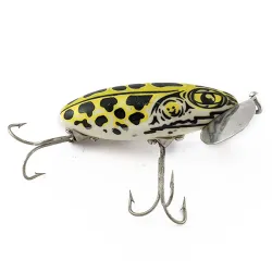 Fred Arbogast Seein's Believin' yellow leopard  frog (1970s)