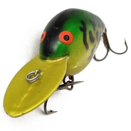 Vintage Bomber Fat A B06F, 3/5oz  G Finish reflectiv green fishing lure #18324