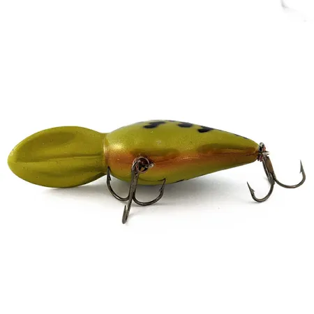 Vintage Bomber Fat A B06F, 3/5oz  G Finish reflectiv green fishing lure #18324