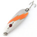 Vintage  Red Eye Lures Red Eye Evil Eye, 2/5oz nickel/orange/red eye fishing spoon #18332