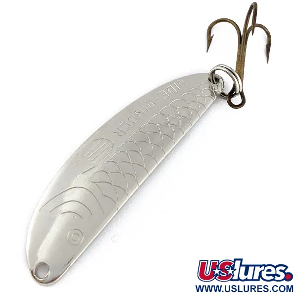 Vintage Acme Side-Winder, 1/3oz nickel fishing spoon #18333