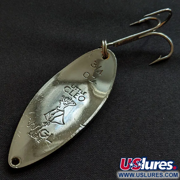 Vintage  Seneca Little Cleo (Hula Girl), 3/4oz nickel fishing spoon #18347