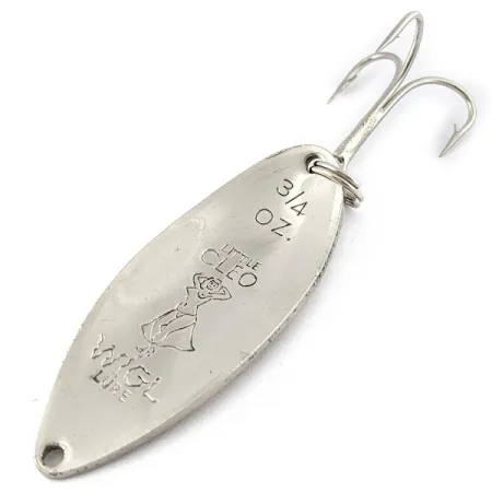 Vintage Seneca Little Cleo (Hula Girl), 3/4oz nickel fishing spoon #18347