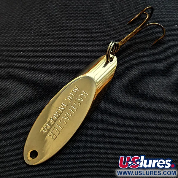 Vintage Acme Kastmaster, 3/8oz gold fishing spoon #18348