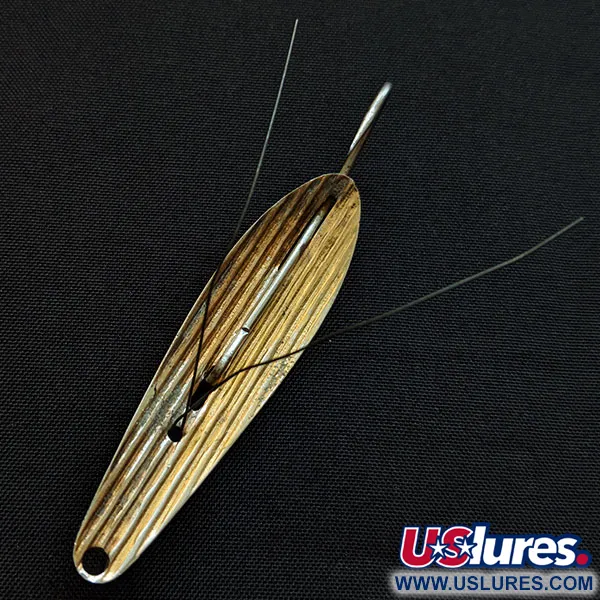 Vintage Williams WIlliams Weedler, 1/4oz gold fishing spoon #18349