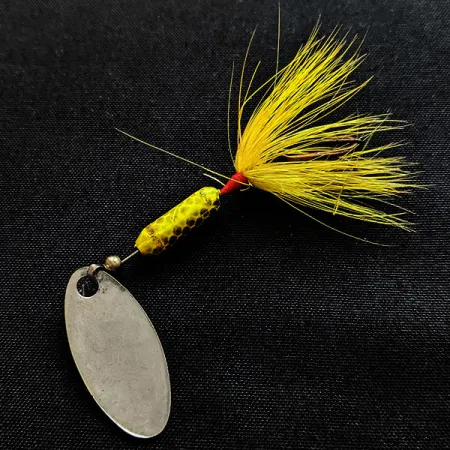 Vintage Cotton Cordell Cotton Tail, 1/8oz nickel/chartreuse spinning lure #18357