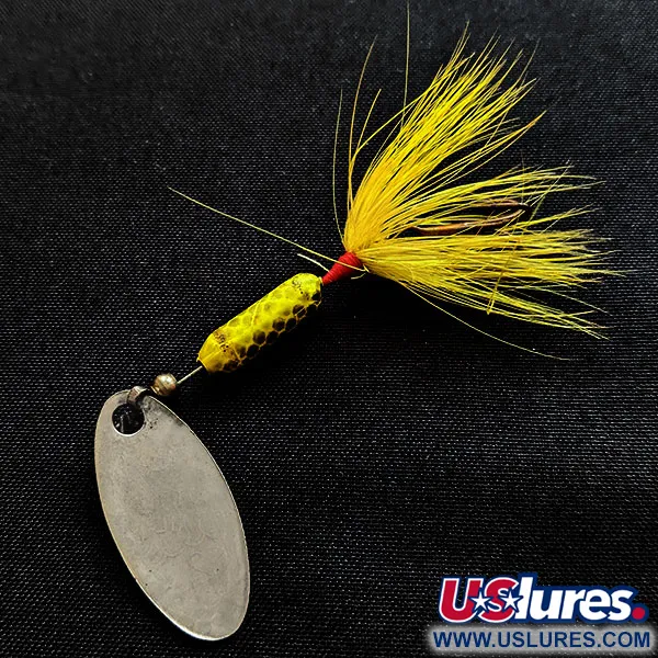 Vintage   Cotton Cordell Cotton Tail, 1/8oz nickel/chartreuse spinning lure #18357