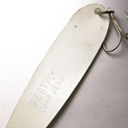 Vintage Luhr Jensen Westport Wobbler, 1/2oz yellow fishing spoon #18368