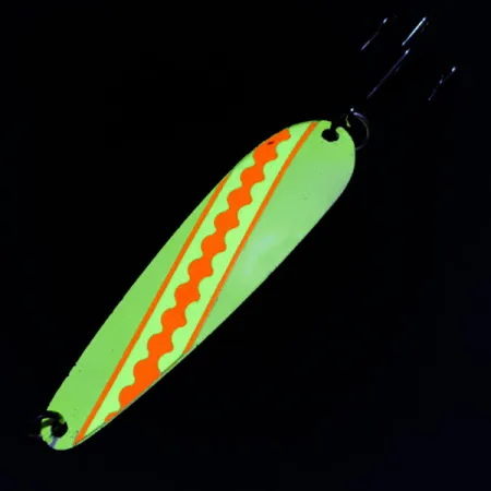 Vintage Luhr Jensen Westport Wobbler, 1/2oz yellow fishing spoon #18368