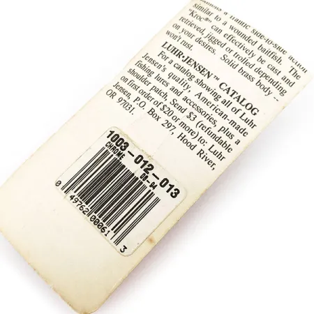 Luhr Jensen Krocodile #4, 1/2oz nickel fishing spoon #18369