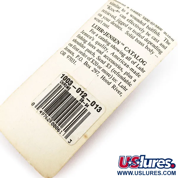  Luhr Jensen Krocodile #4, 1/2oz nickel fishing spoon #18369