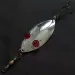 Vintage  Lanes Tackle & Bait Lane's Spark-l-eyed wobbler, 1oz nickel/red eyes fishing spoon #18372