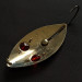 Vintage  Hofschneider Red Eye Wiggler Weedless, 1oz gold/red eyes fishing spoon #18377