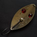 Vintage  Hofschneider Red Eye Wiggler Weedless, 1oz gold/red eyes fishing spoon #18377