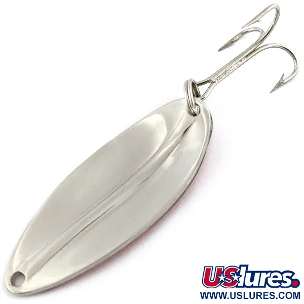 Vintage TODDCO Main Liner, 1/2oz nickel/red fishing spoon #18382