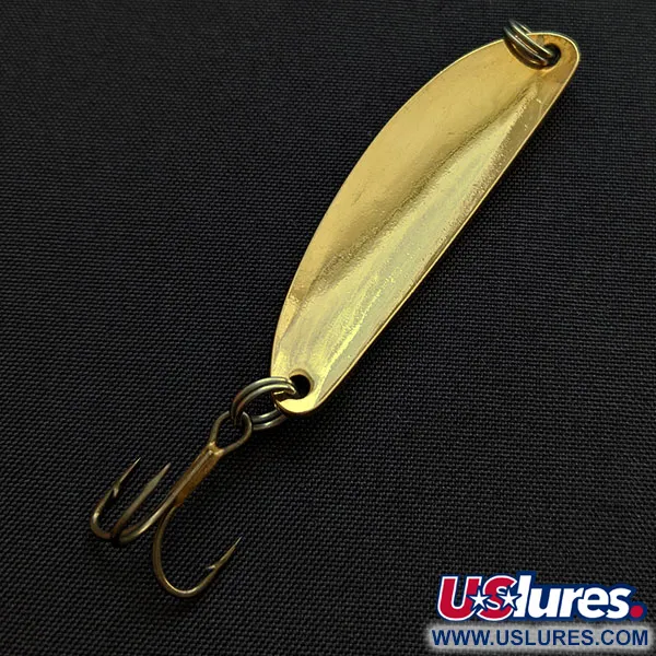Vintage Acme Side-Winder, 1/4oz gold fishing spoon #18385