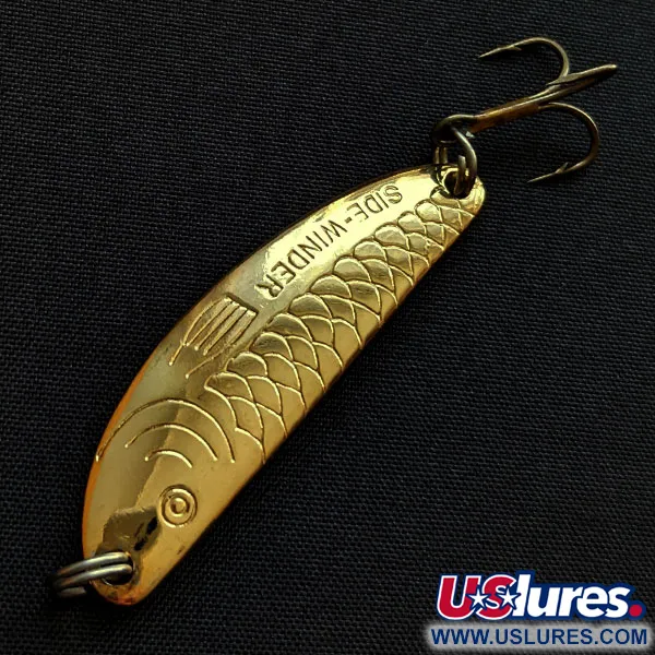Vintage Acme Side-Winder, 1/4oz gold fishing spoon #18385