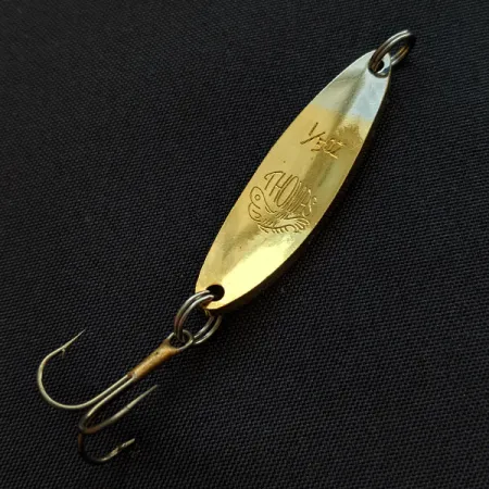 Vintage Thomas Rough Rider X700, 3/16oz nickel/gold fishing spoon #18389