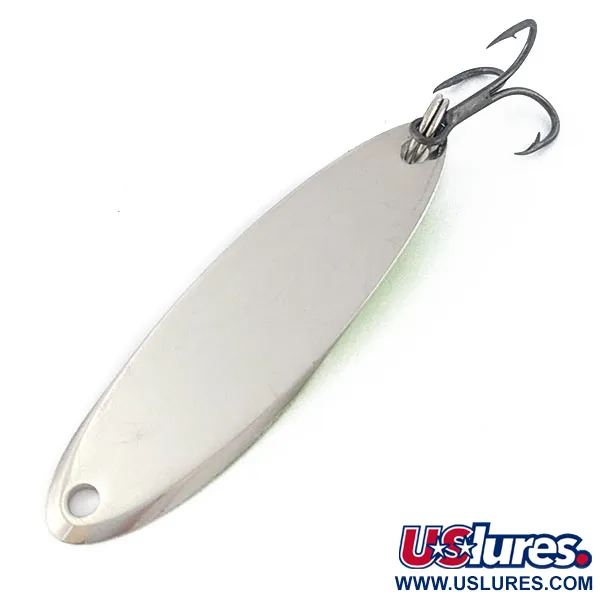 Vintage Acme Kastmaster, 3/8oz nickel/green fishing spoon #18393