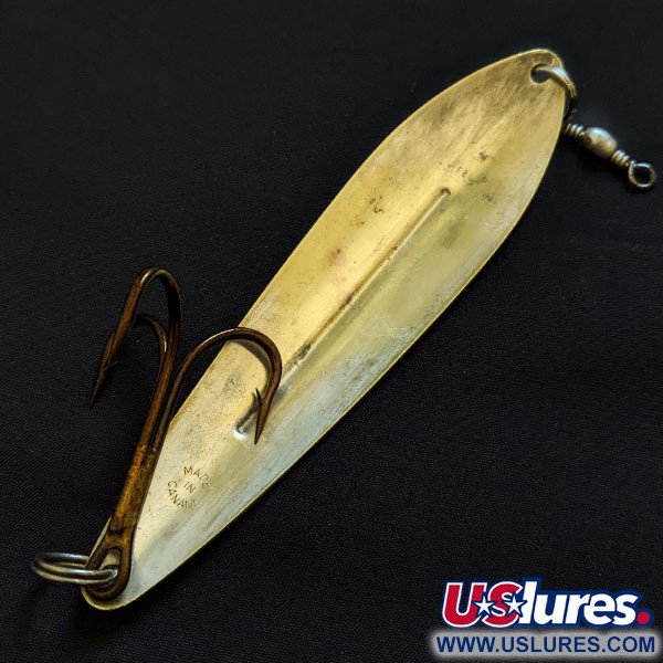 Vintage   Williams Whitefish C80, 1oz brass/silver fishing spoon #18403