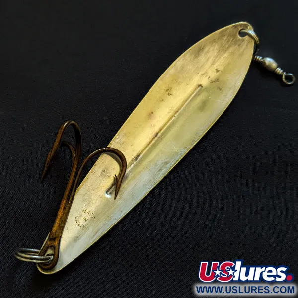 Vintage Williams Whitefish C80, 1oz brass/silver fishing spoon #18403