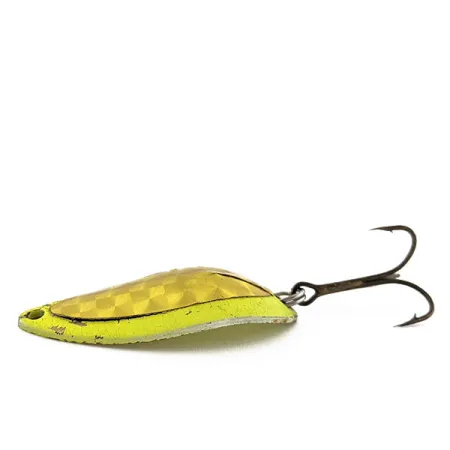 Vintage Luhr Jensen Little Jewel, 1/2oz yellow fishing spoon #18407