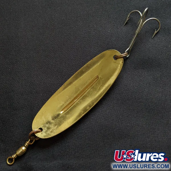 Vintage Williams Wabler W60, 3/4oz gold fishing spoon #18415