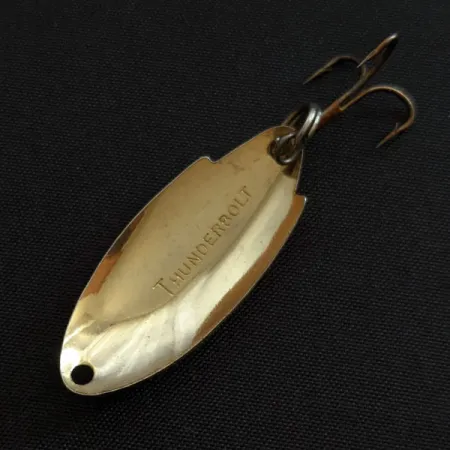 Vintage Acme Thunderbolt, 3/16oz gold fishing spoon #18438