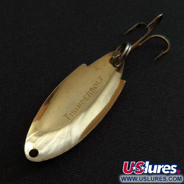Vintage Acme Thunderbolt, 3/16oz gold fishing spoon #18438