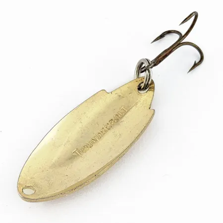 Vintage Acme Thunderbolt, 3/16oz gold fishing spoon #18438
