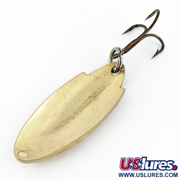 Vintage Acme Thunderbolt, 3/16oz gold fishing spoon #18438