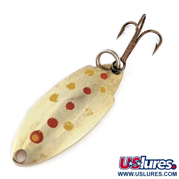 Vintage Acme Thunderbolt, 3/16oz gold fishing spoon #18438