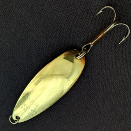 Vintage Sutton West River, 1/4oz gold fishing spoon #18445