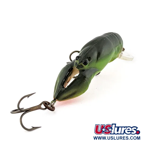 Vintage Rebel Wee Crawfish shallow, 3/16oz green fishing lure #18460