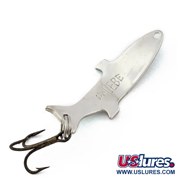 Vintage Acme Phoebe, 3/32oz nickel/green fishing spoon #18463