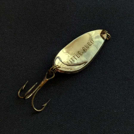 Vintage Seneca Little Cleo, 3/16oz white/gold fishing spoon #18466