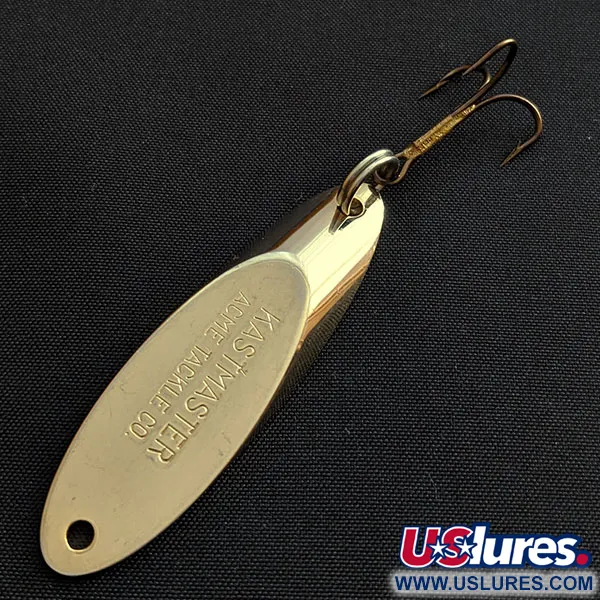 Vintage Acme Kastmaster, 1/2oz gold fishing spoon #18468