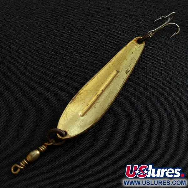 Vintage Williams Whitefish C50, 1/4oz gold fishing spoon #18469
