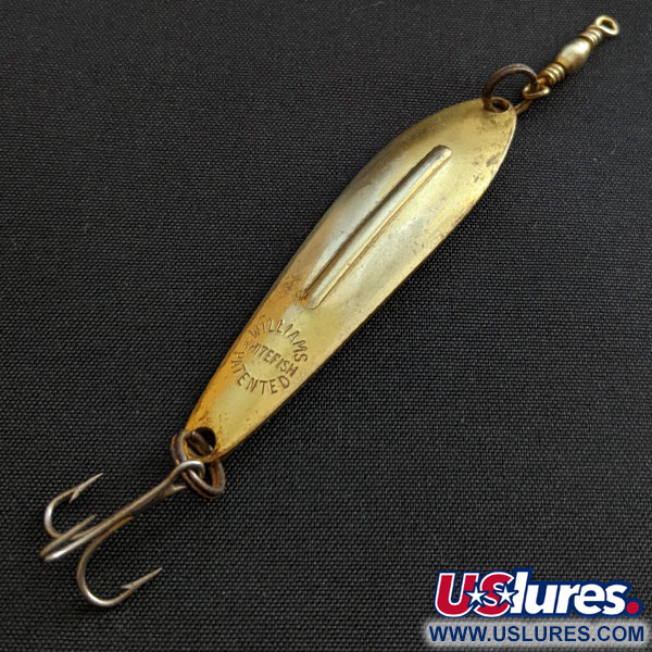 Vintage   Williams Whitefish C50, 1/4oz gold fishing spoon #18469