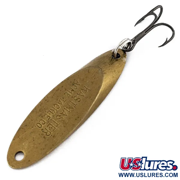Vintage Acme Kastmaster, 1/4oz brass fishing spoon #18472