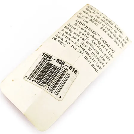 Luhr Jensen Krocodile #3, 1/2oz chrome fishing spoon #18482