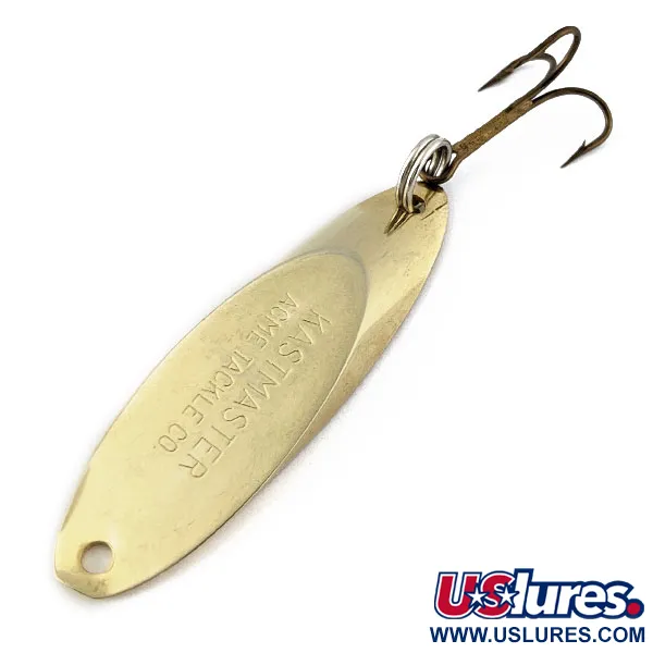 Vintage Acme Kastmaster, 1/2oz gold fishing spoon #18489