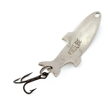 Vintage Acme Phoebe, 1/8oz nickel/green fishing spoon #18492